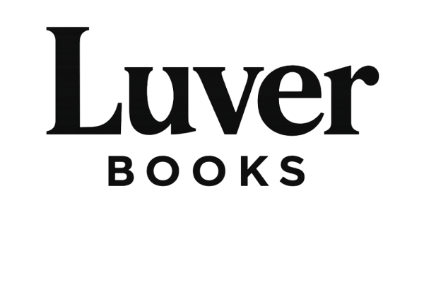 Luver Books written in black text on a transparent background
